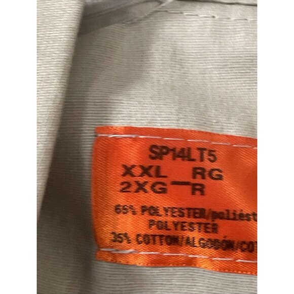 Red Kap Men's Long Sleeve Industrial Work Shirt Tan 2xl - Picture 4 of 7